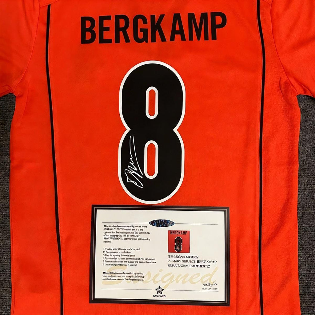 Dennis Bergkamp SIGNED - Netherlands 1998 Home Jersey/Shirt - PRINTED AUTOGRAPH