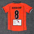 DENNIS BERGKAMP | NETHERLANDS 1998 HOME DISPLAY JERSEY | PRINTED SIGNATURE