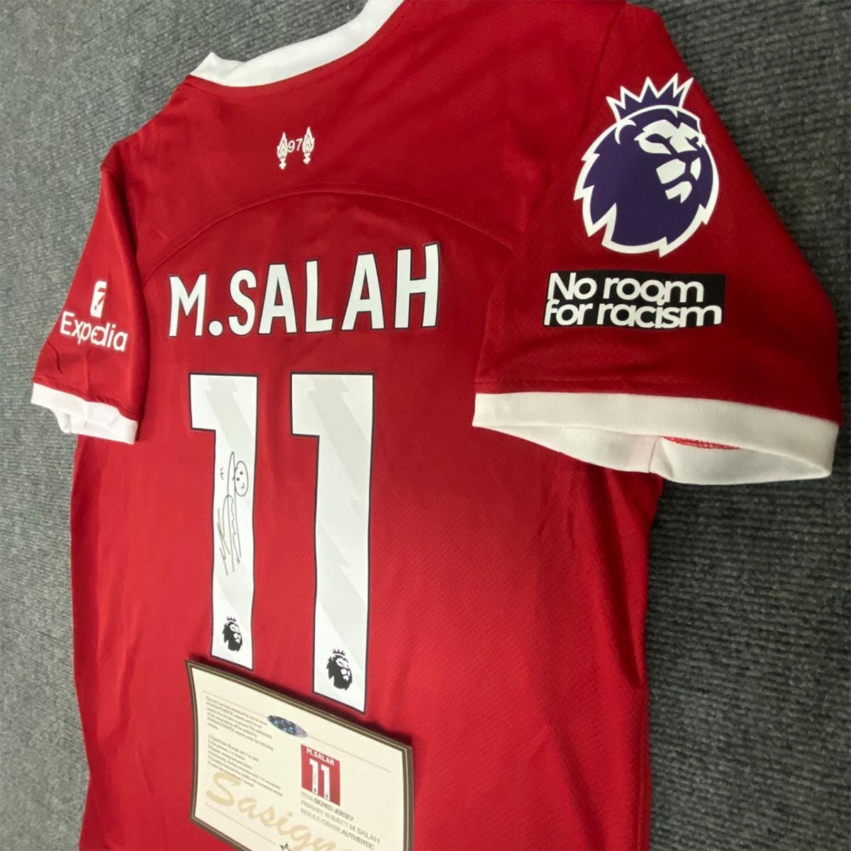 Mohamed Salah SIGNED - Liverpool 23/24 Home Jersey/Shirt - PRINTED AUTOGRAPH