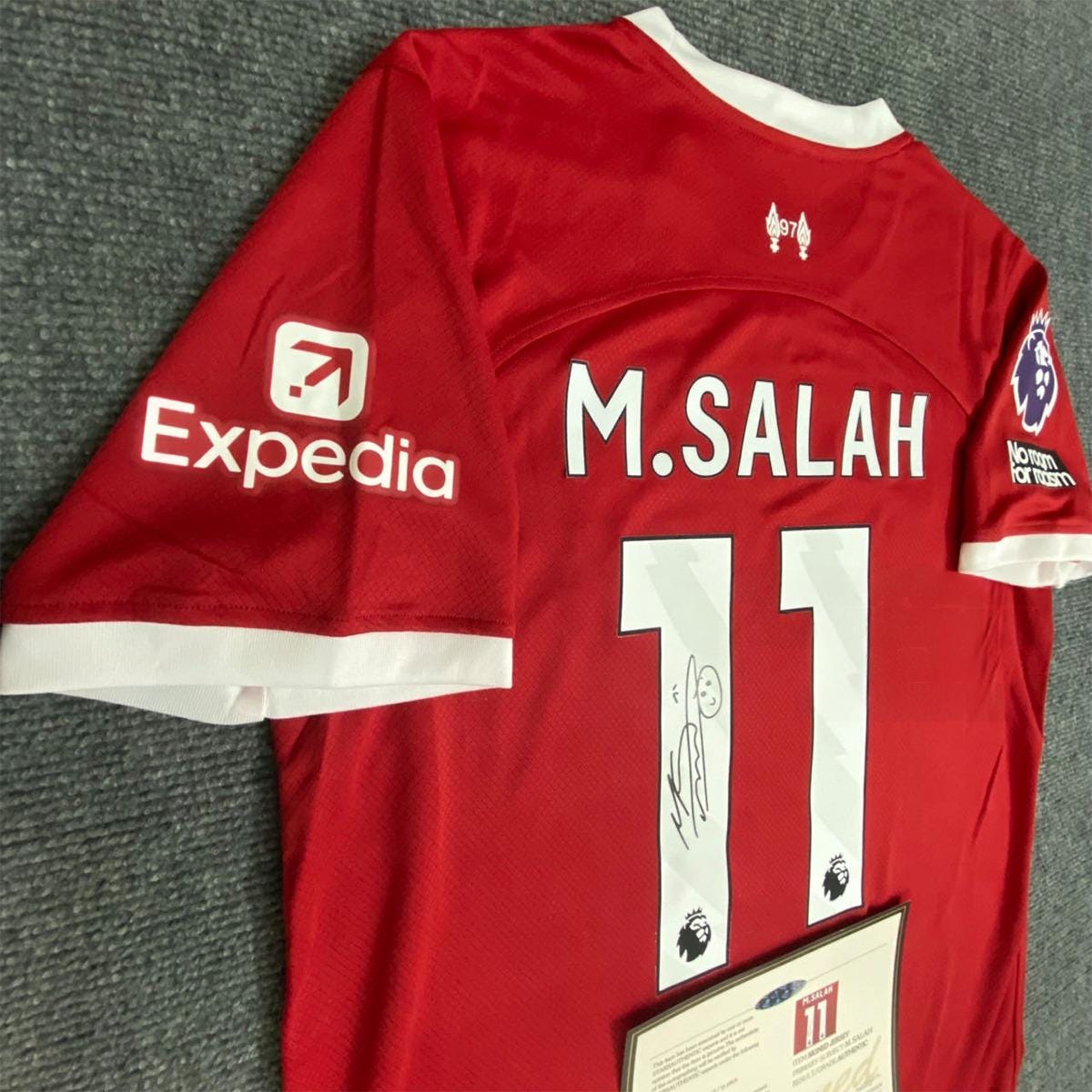 Mohamed Salah SIGNED - Liverpool 23/24 Home Jersey/Shirt - PRINTED AUTOGRAPH