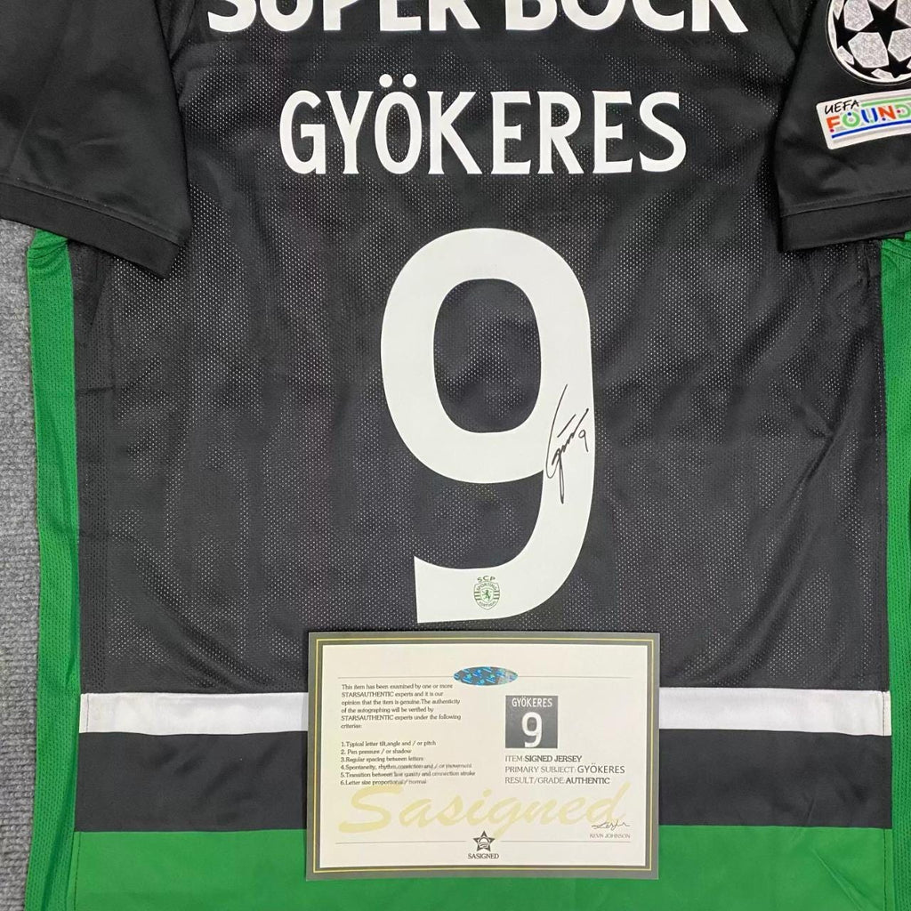 Viktor Gyökeres SIGNED - Sporting Lisbon 24/25 Home Jersey/Shirt - PRINTED AUTOGRAPH