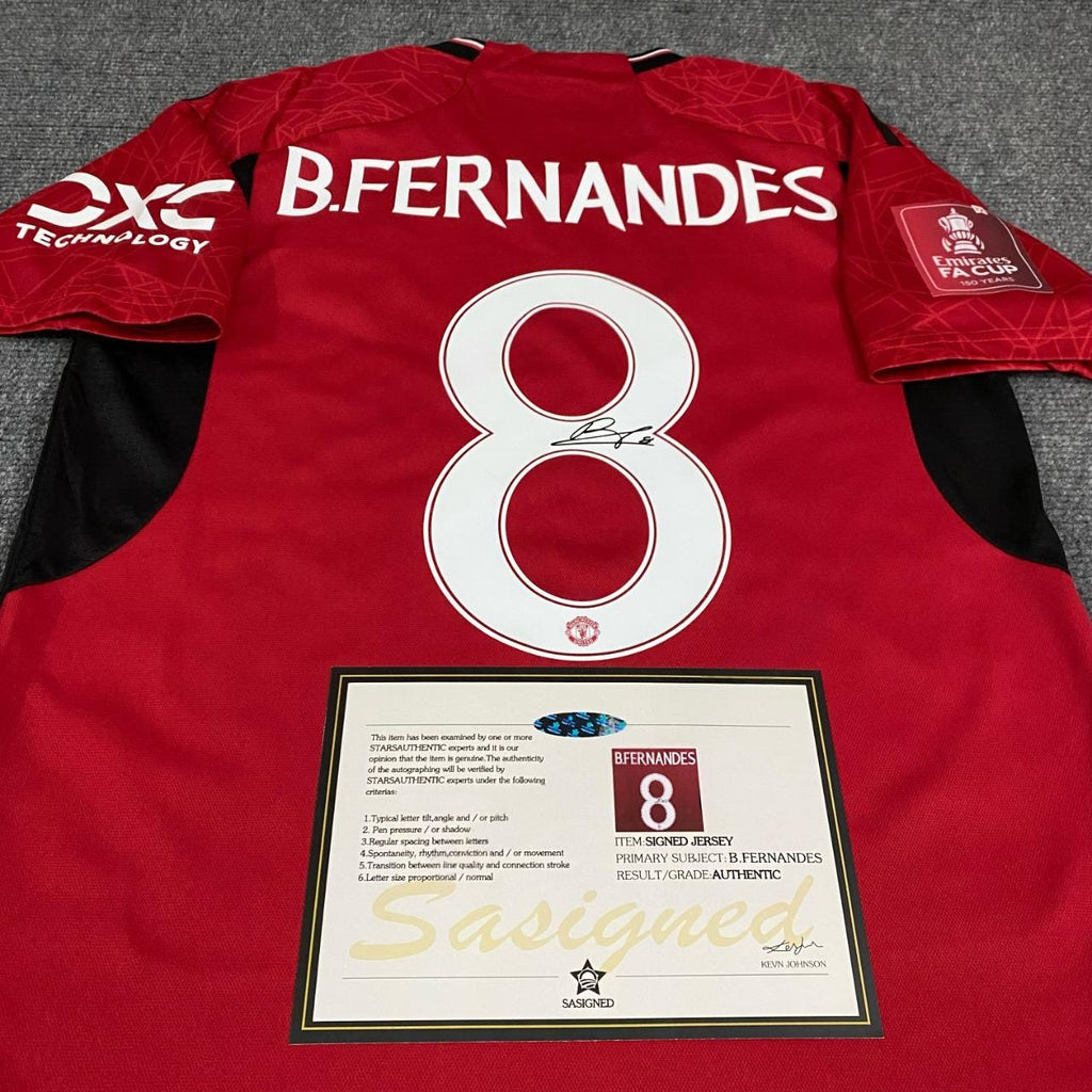 Bruno Fernandes SIGNED - Manchester United 24/25 Home Jersey/Shirt - PRINTED AUTOGRAPH