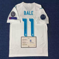 GARETH BALE | REAL MADRID 17/18 HOME DISPLAY JERSEY | PRINTED SIGNATURE