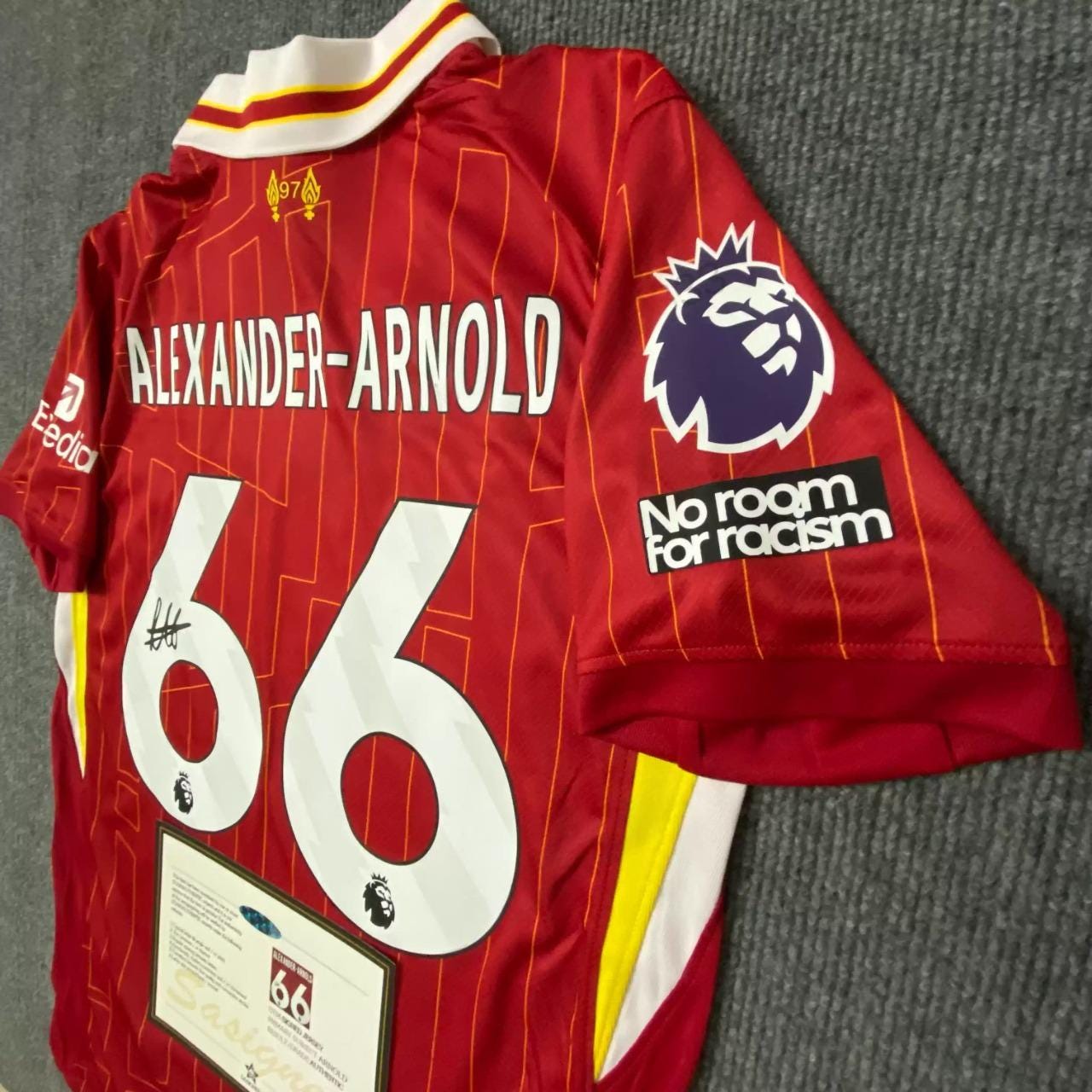 Trent Alexander-Arnold SIGNED - Liverpool 24/25 Home Jersey/Shirt - PRINTED AUTOGRAPH