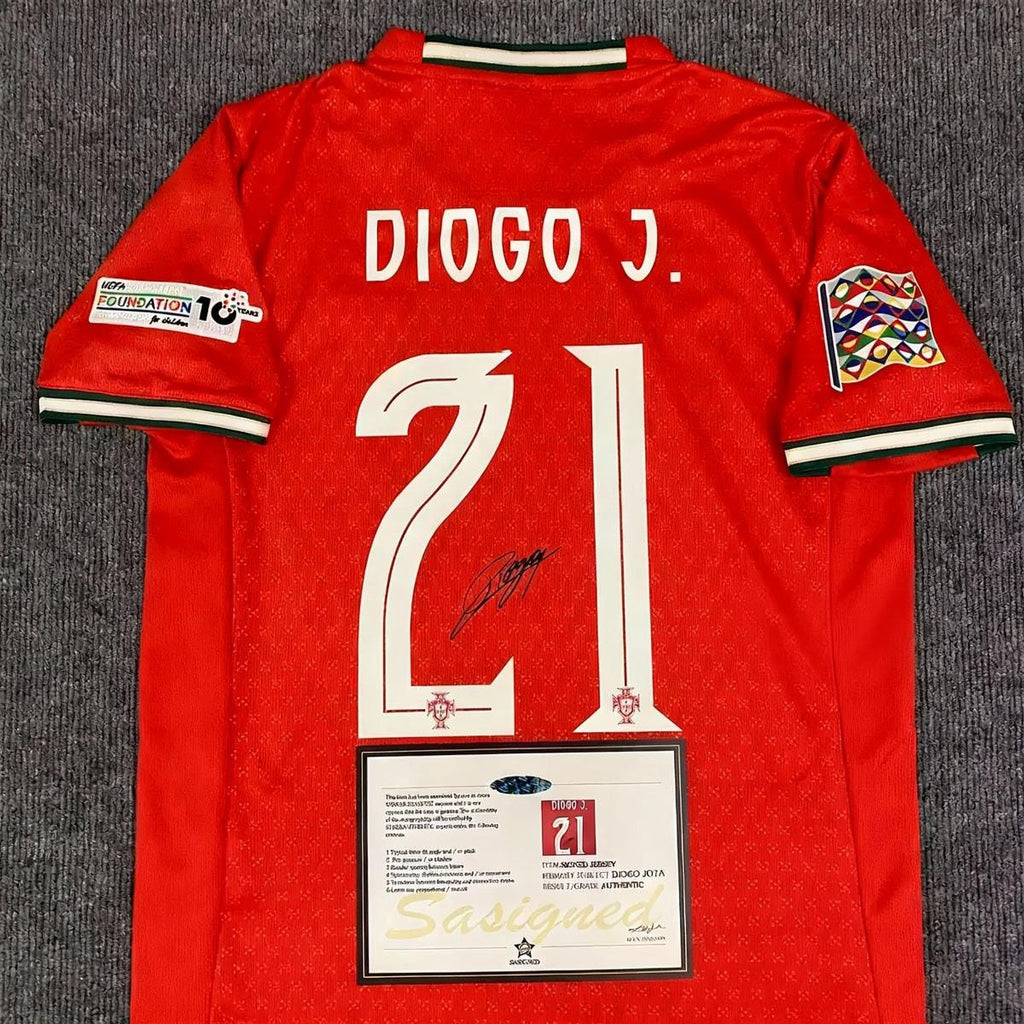 Diogo Jota SIGNED - Portugal 25/26 Home Jersey/Shirt - PRINTED AUTOGRAPH