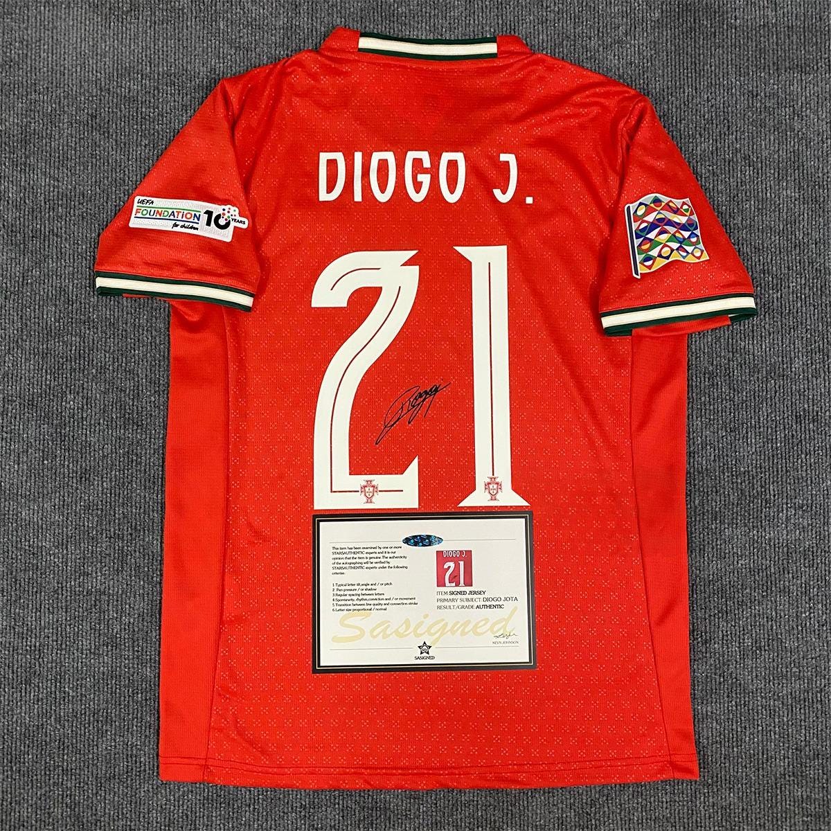 Diogo Jota SIGNED - Portugal 25/26 Home Jersey/Shirt - PRINTED AUTOGRAPH