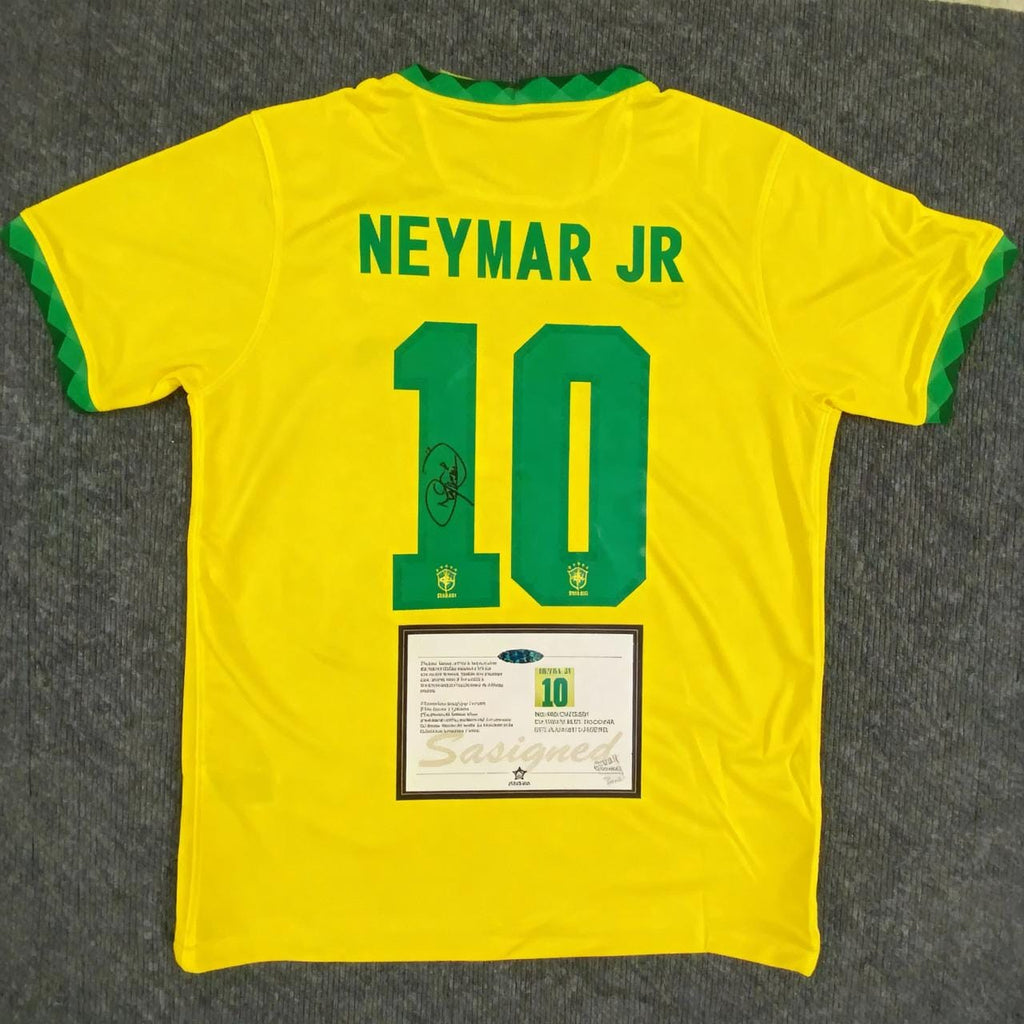 Neymar Jr SIGNED - Brazil 2021 Home Jersey/Shirt - PRINTED AUTOGRAPH