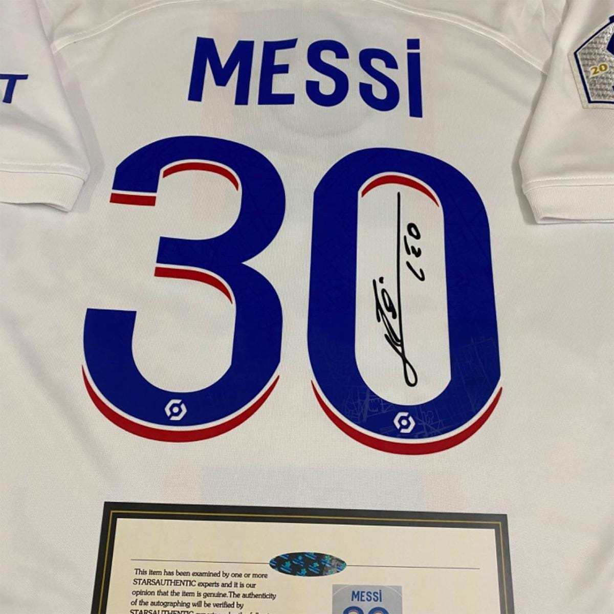 Lionel Messi SIGNED - Paris Saint-Germain 22/23 Away Jersey/Shirt - PRINTED AUTOGRAPH