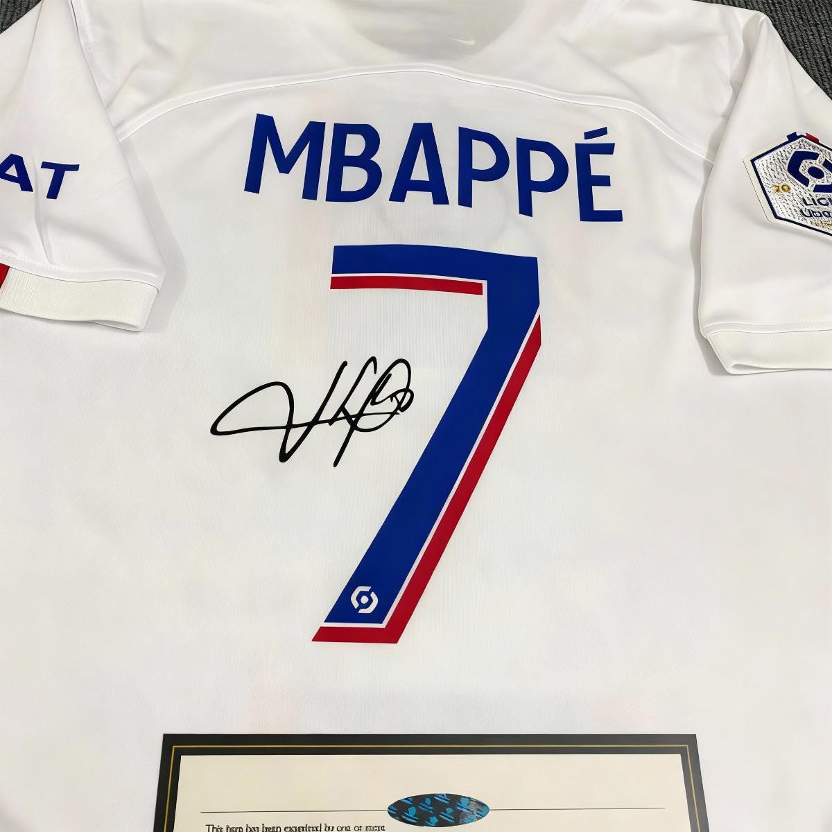 Kylian Mbappé SIGNED - Paris Saint-Germain 22/23 Away Jersey/Shirt - PRINTED AUTOGRAPH