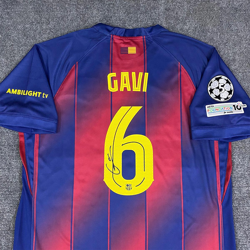 Gavi SIGNED - Barcelona 25/26 Home Jersey/Shirt - PRINTED AUTOGRAPH