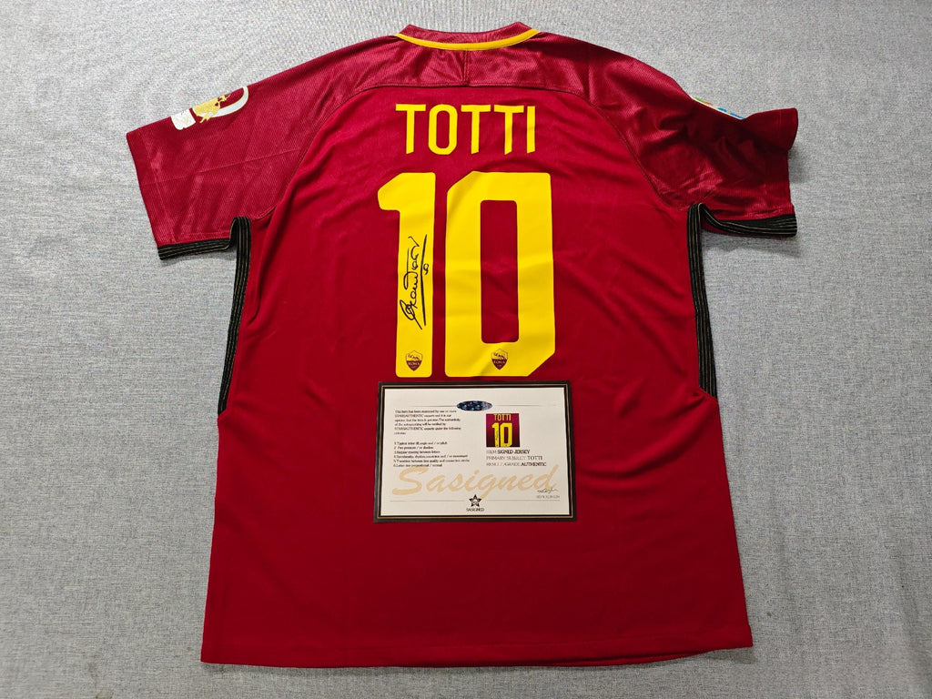 Francesco Totti SIGNED - Roma 17/18 Home Jersey/Shirt - PRINTED AUTOGRAPH