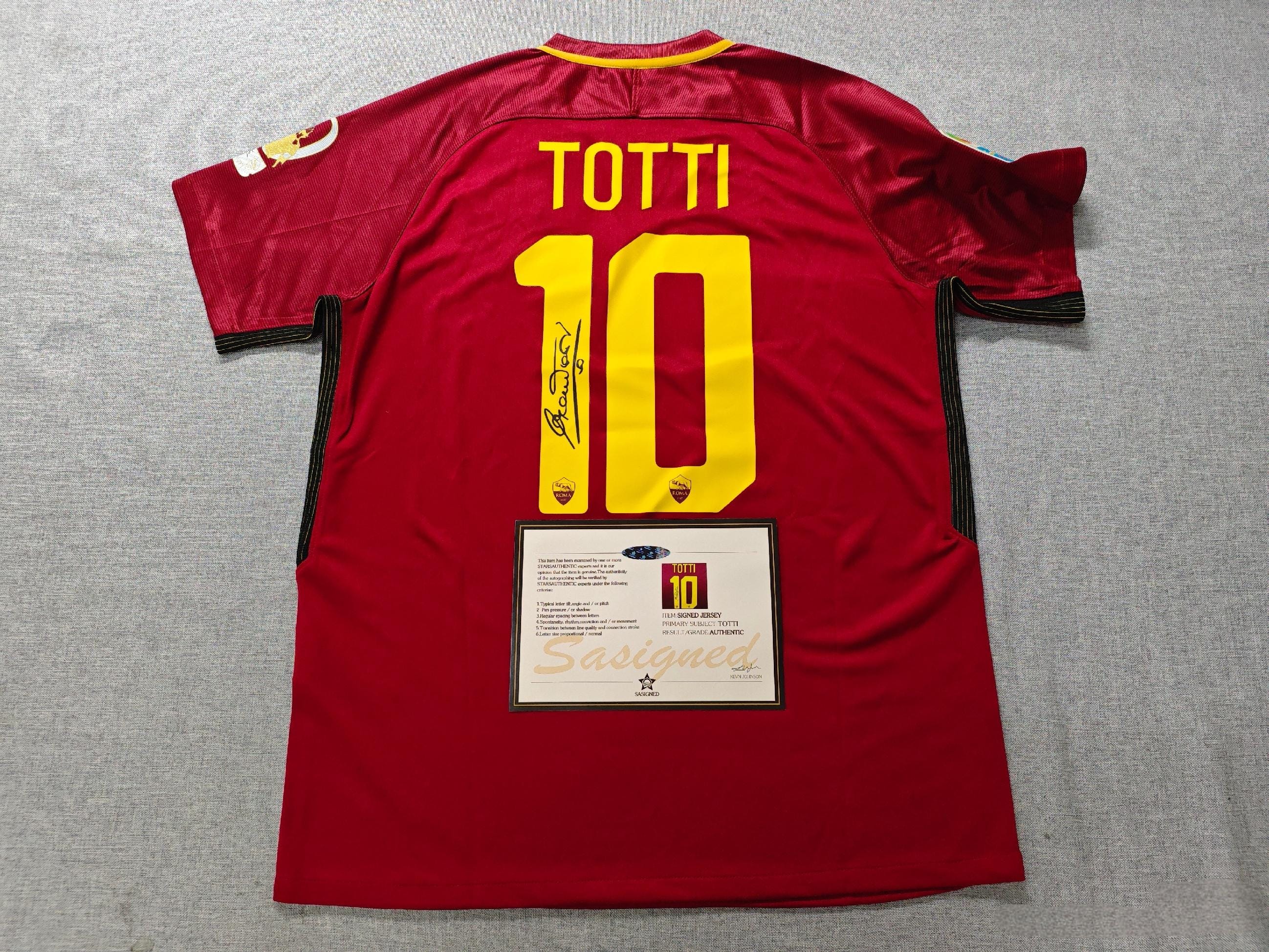 Francesco Totti SIGNED - Roma 17/18 Home Jersey/Shirt - PRINTED AUTOGRAPH