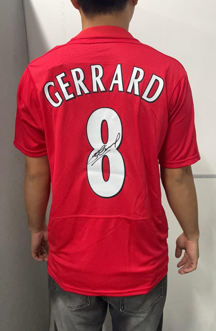 Steven Gerrard SIGNED - Liverpool 04/05 Home Jersey/Shirt - PRINTED AUTOGRAPH