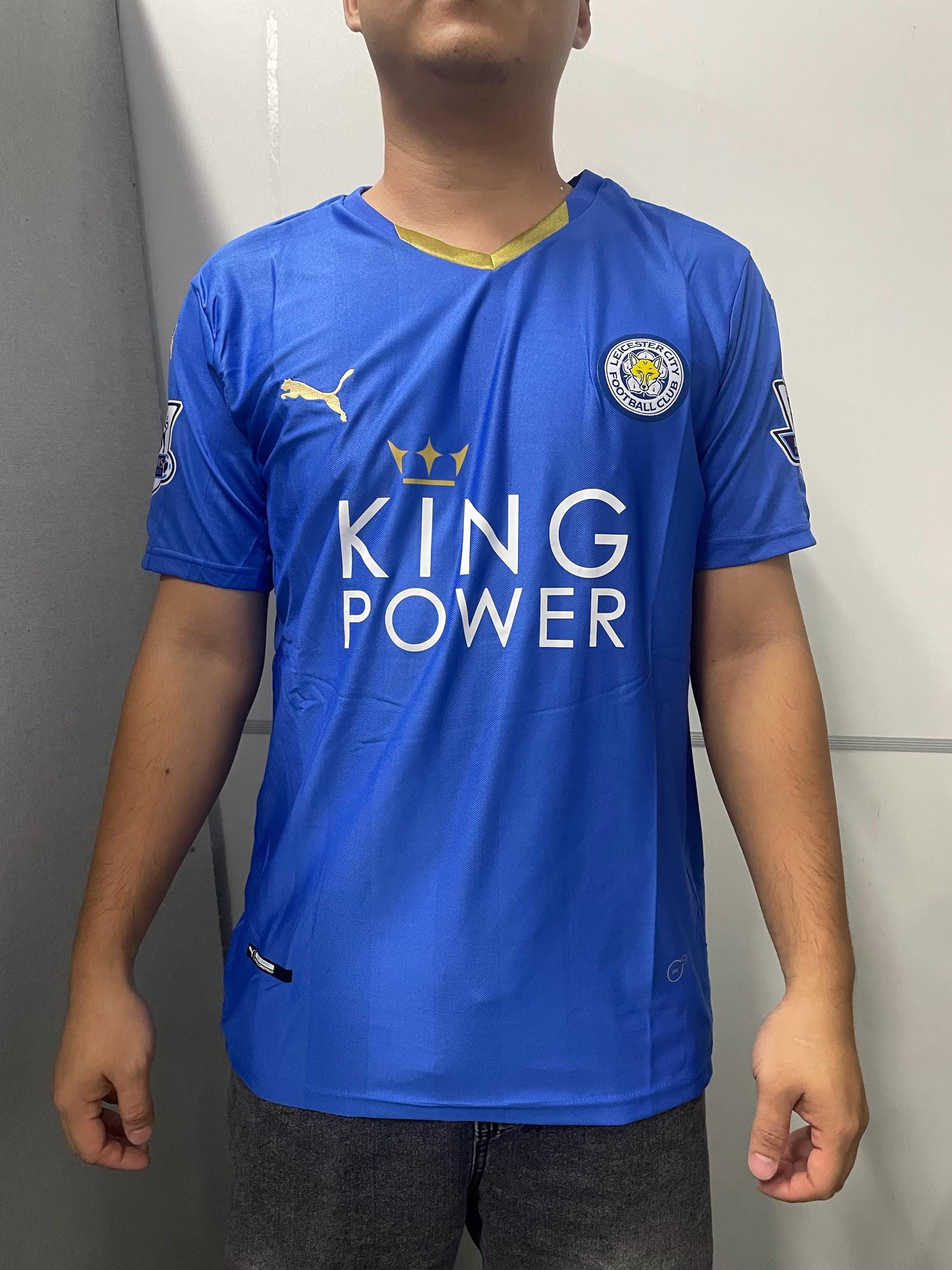 Jamie Vardy SIGNED - Leicester City 15/16 Home Jersey/Shirt - PRINTED AUTOGRAPH