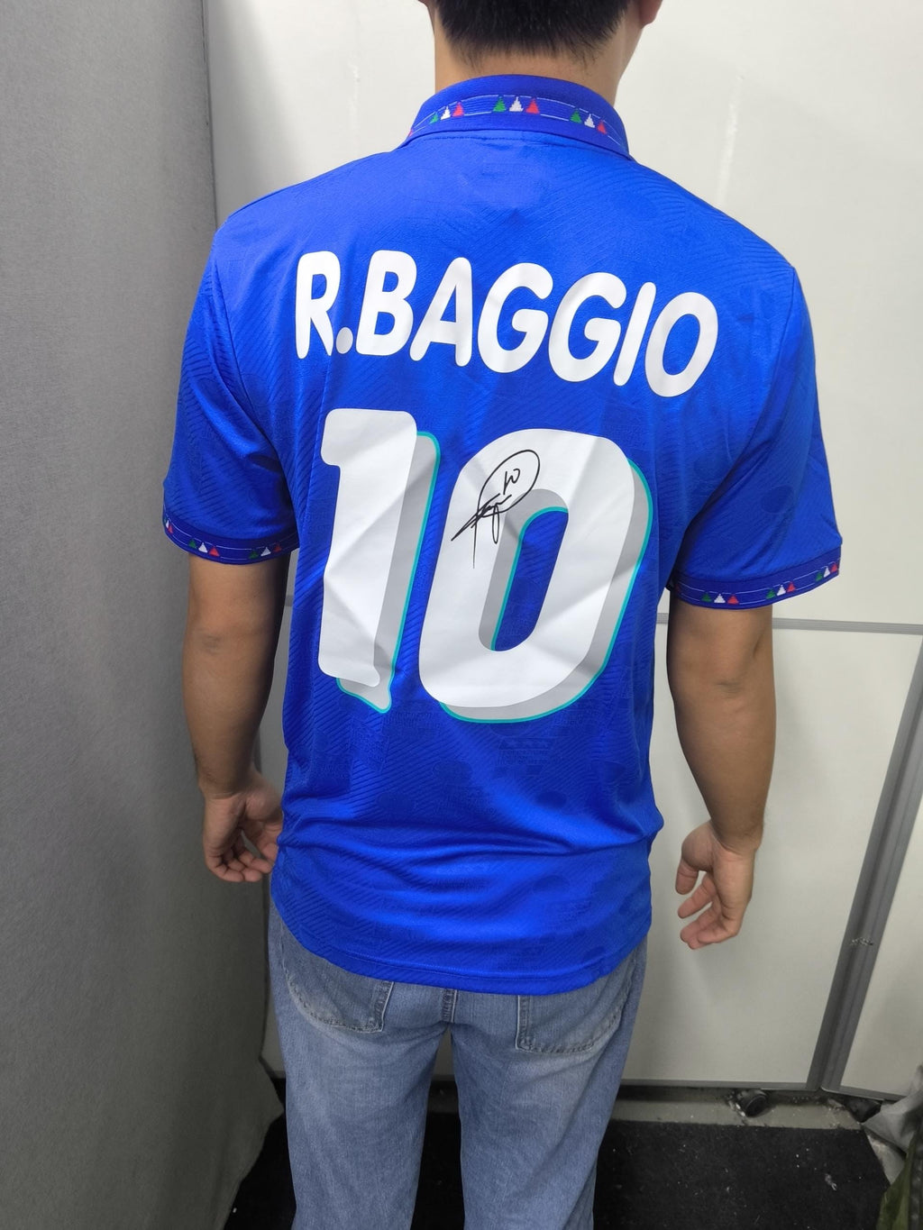 Roberto Baggio SIGNED - Italy 1994 Home Jersey/Shirt - PRINTED AUTOGRAPH