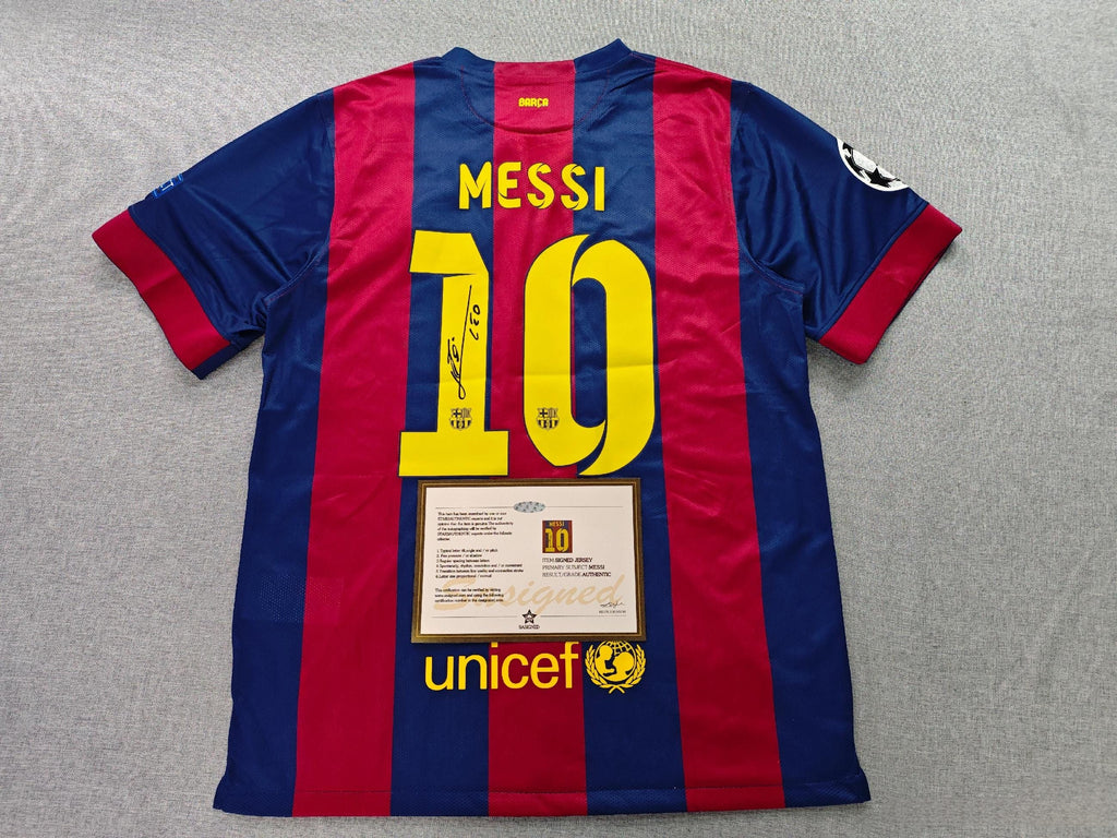 Lionel Messi SIGNED - Barcelona 14/15 Home Jersey/Shirt - PRINTED AUTOGRAPH