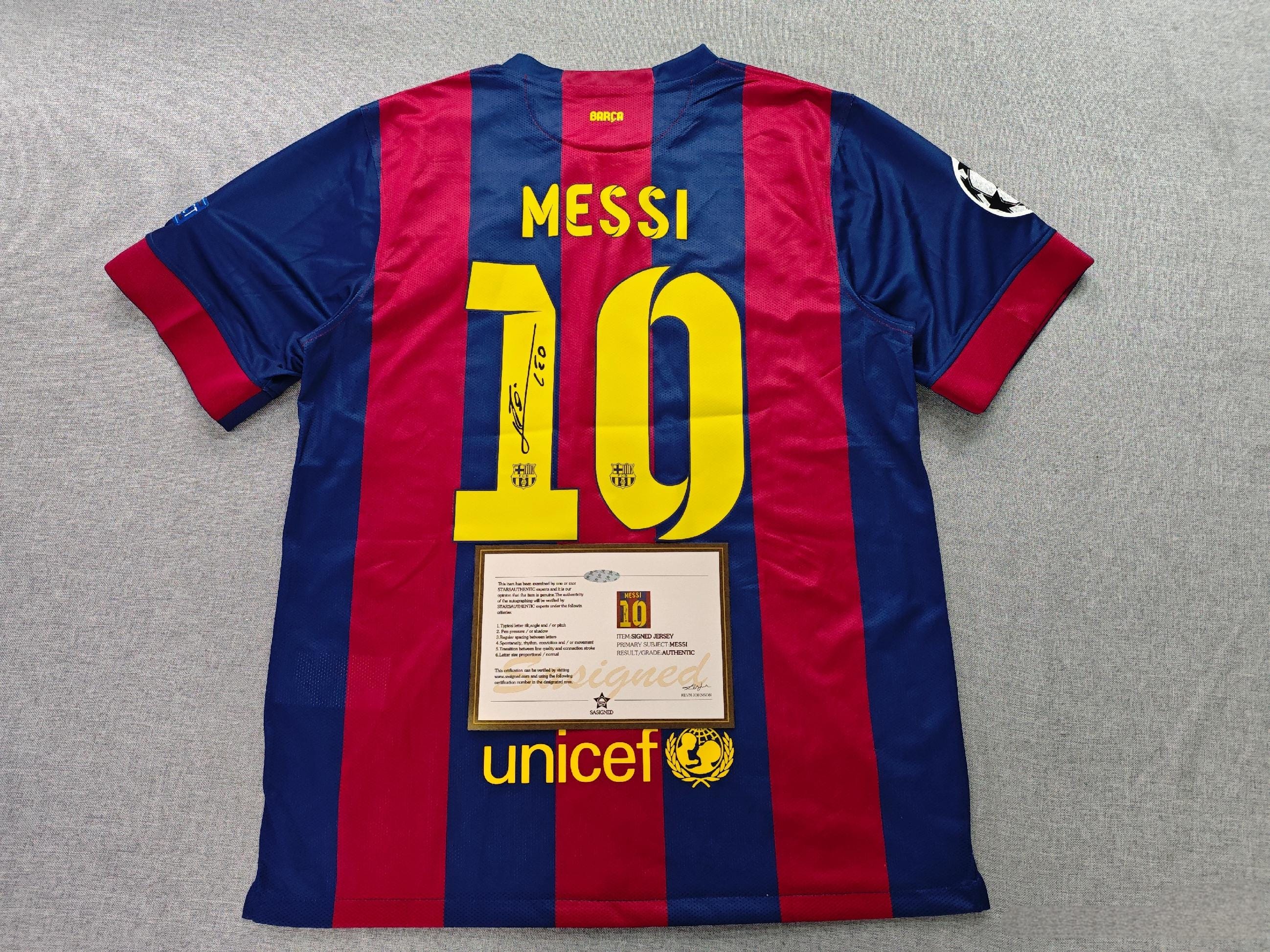 Lionel Messi SIGNED - Barcelona 14/15 Home Jersey/Shirt - PRINTED AUTOGRAPH