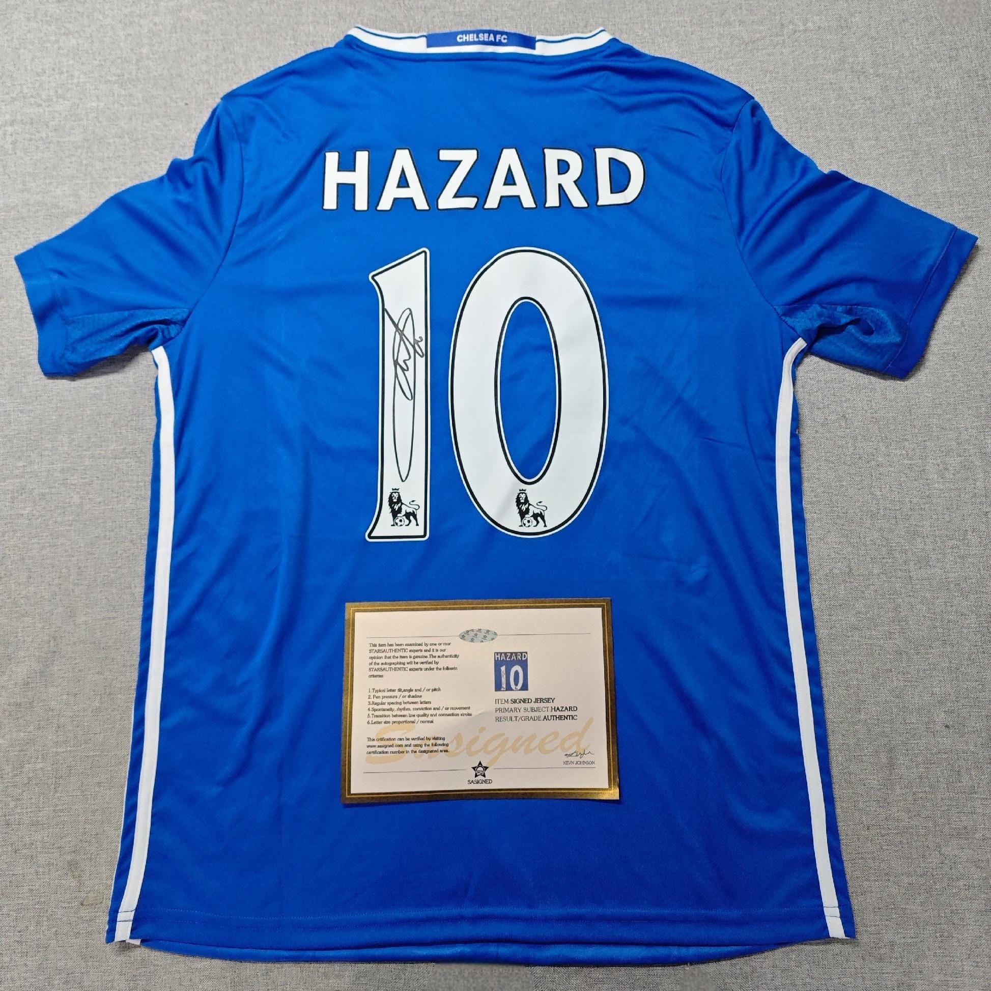 Eden Hazard SIGNED - Chelsea 16/17 Home Jersey/Shirt - PRINTED AUTOGRAPH