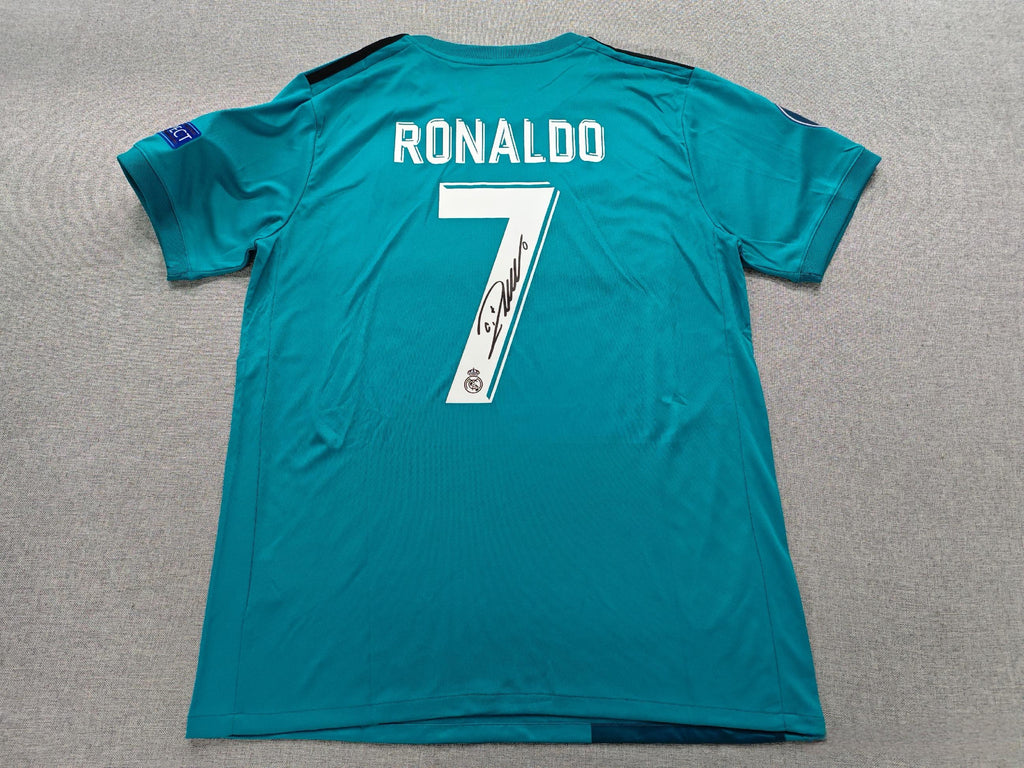 C. Ronaldo Signed - Real Madrid 17/18 Away Jersey/Shirt - Printed Autograph