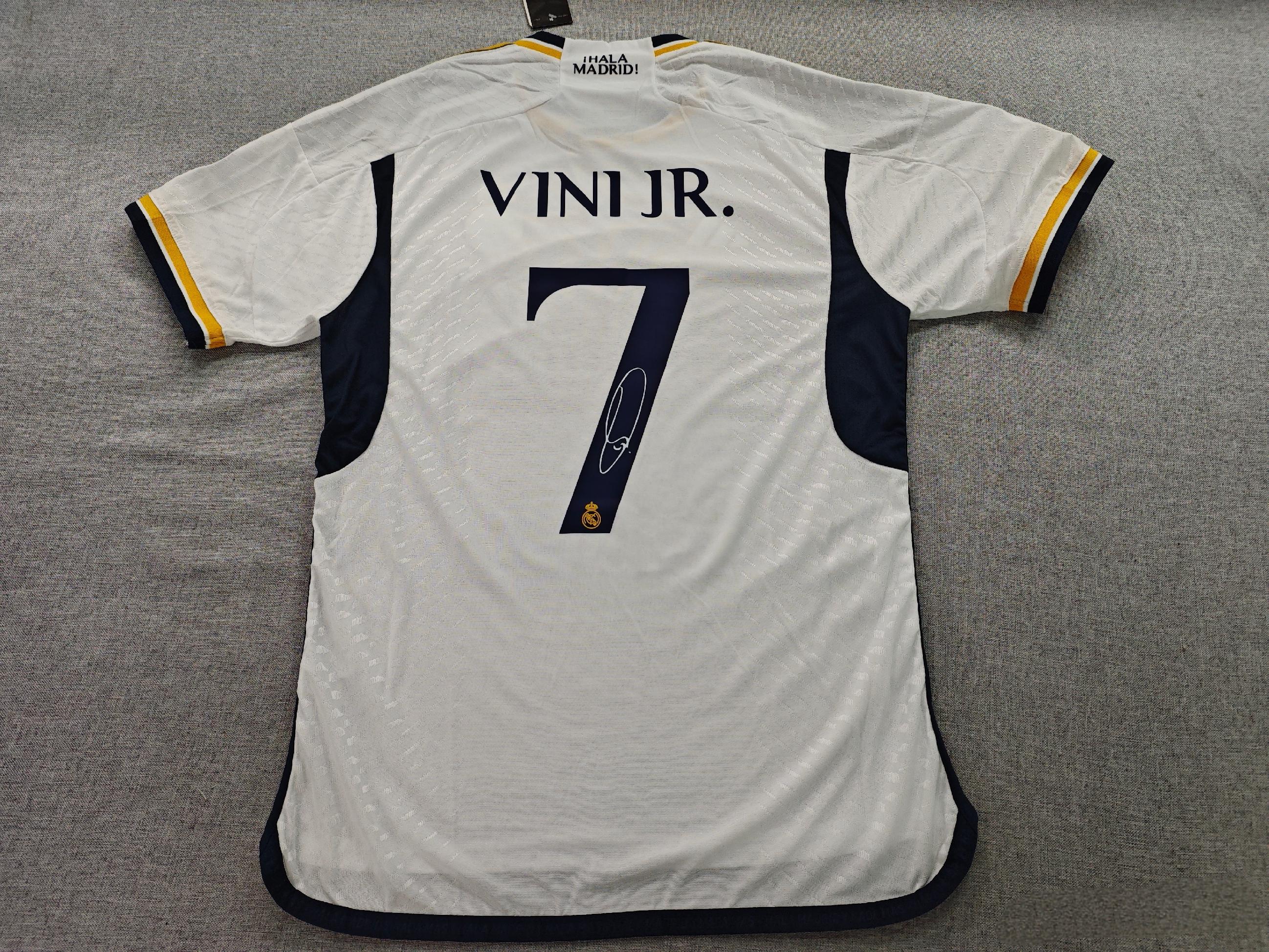 Vinícius Júnior SIGNED - Real Madrid 23/24 Home Jersey/Shirt - PRINTED AUTOGRAPH