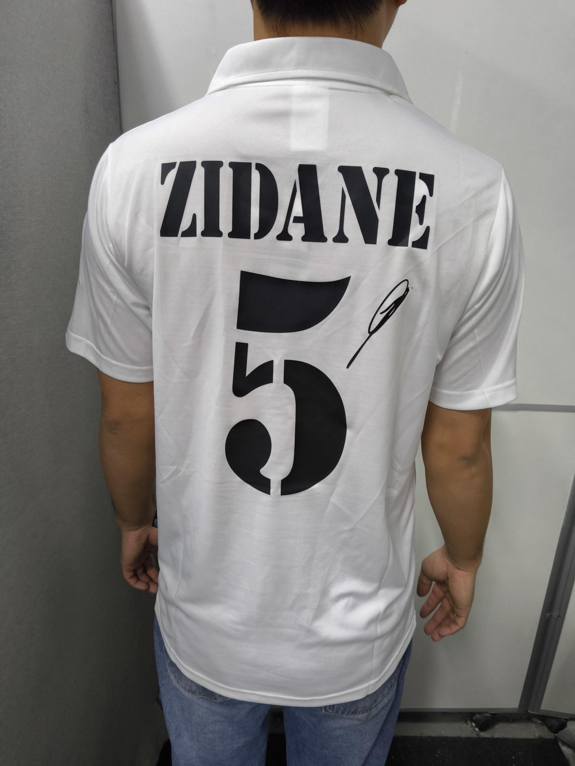 Zinedine Zidane SIGNED - Real Madrid 02/03 Home Jersey/Shirt - PRINTED AUTOGRAPH