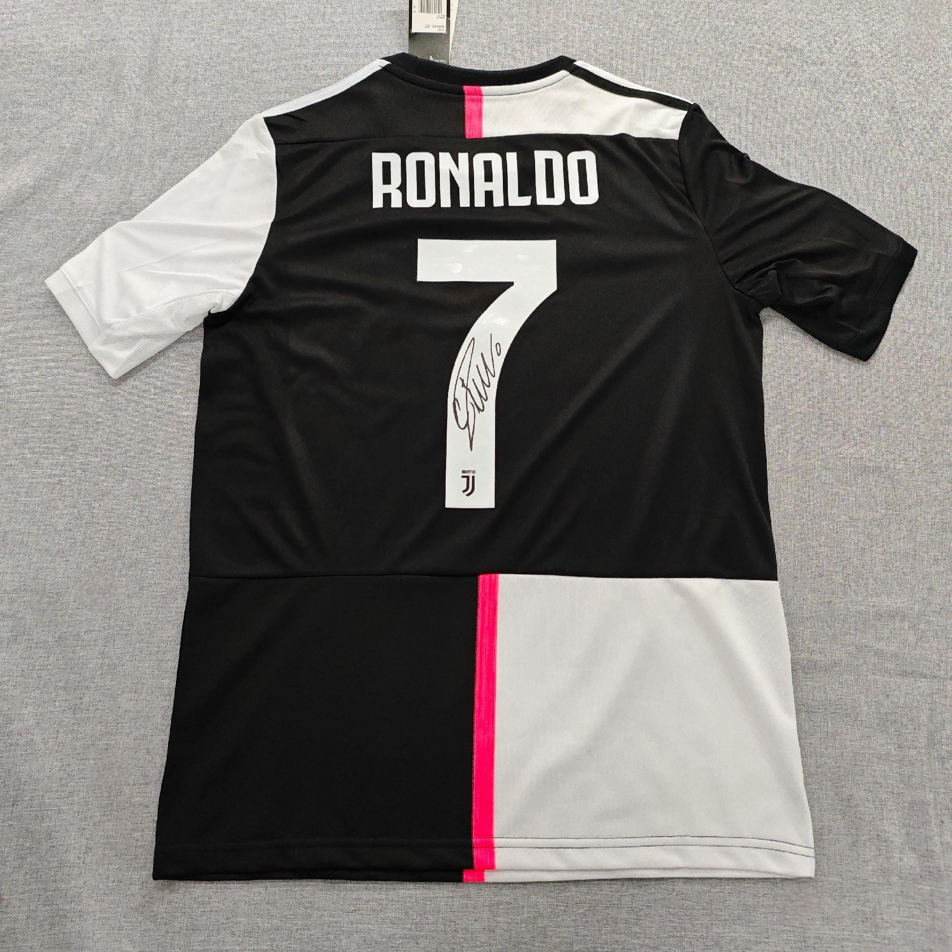 Cristiano Ronaldo SIGNED - Juventus 19/20 Home Jersey/Shirt - PRINTED AUTOGRAPH