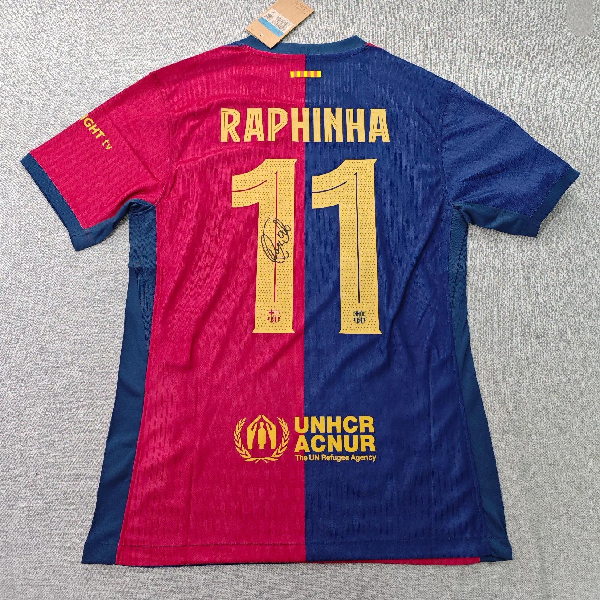 RAPHINHA | BARCELONA 24/25 HOME DISPLAY JERSEY | PRINTED SIGNATURE