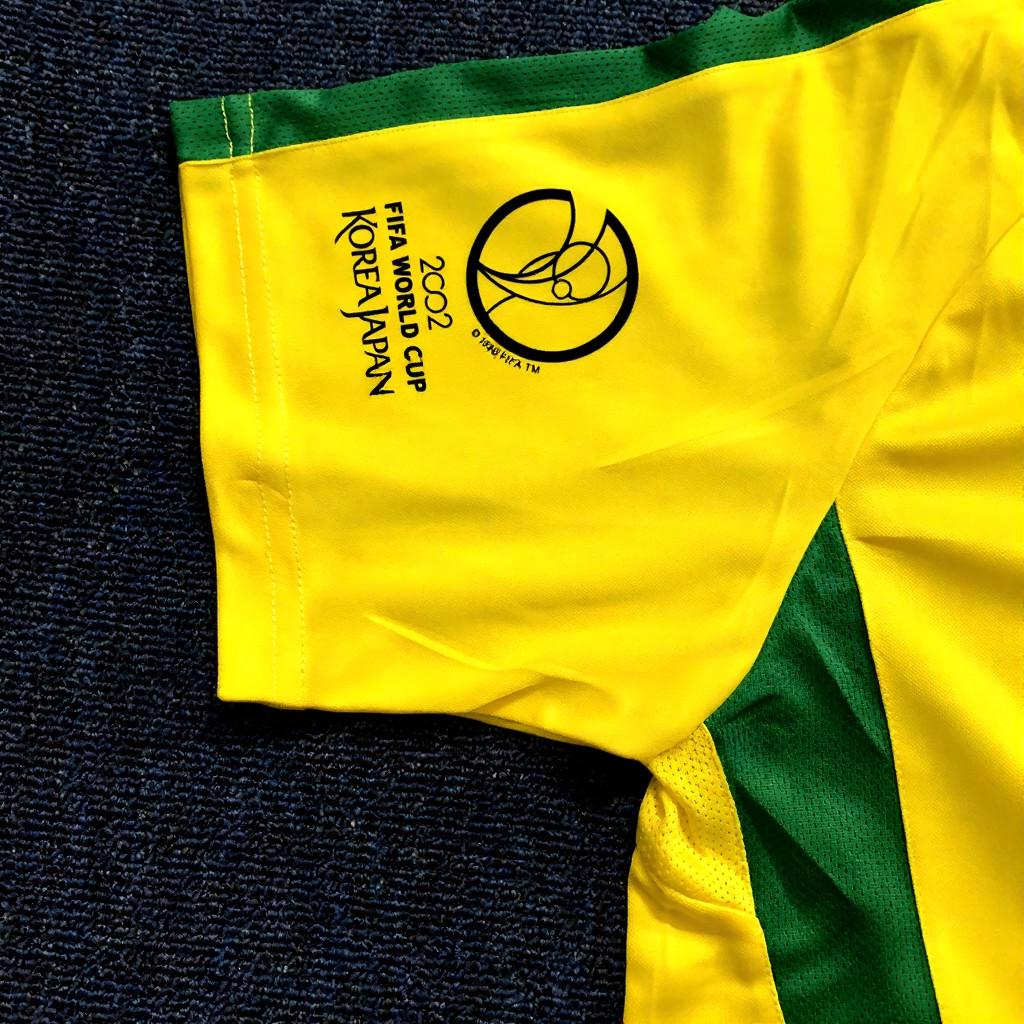 Ronaldinho SIGNED - Brazil World Cup 2002 Home Jersey/Shirt - PRINTED AUTOGRAPH