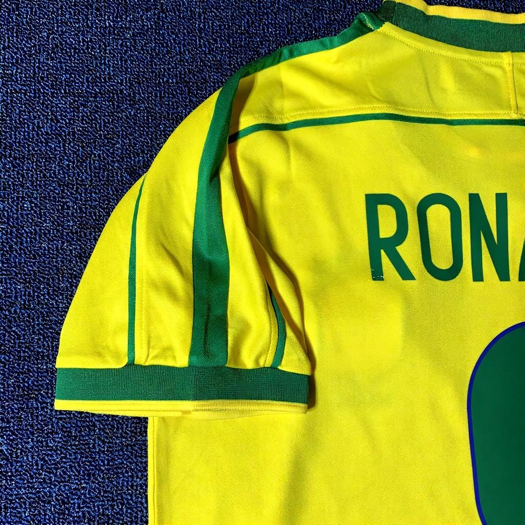Ronaldo SIGNED - Brazil 1998 Home Jersey/Shirt - PRINTED AUTOGRAPH