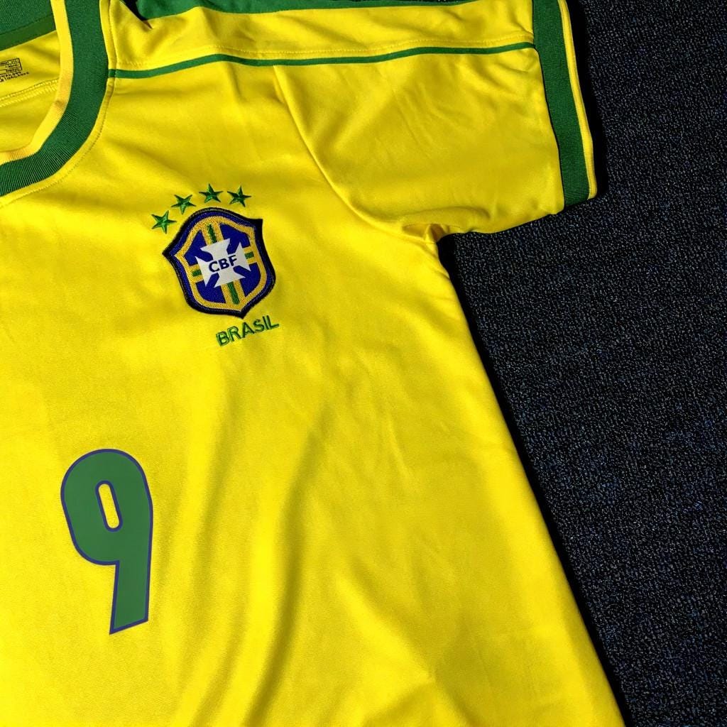Ronaldo SIGNED - Brazil 1998 Home Jersey/Shirt - PRINTED AUTOGRAPH