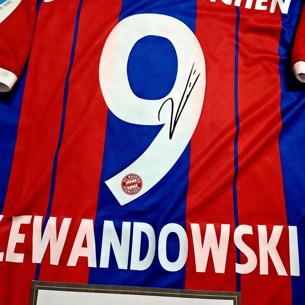 Lewandowski SIGNED - Bayern Munich 14/15 Home Jersey/Shirt - PRINTED AUTOGRAPH