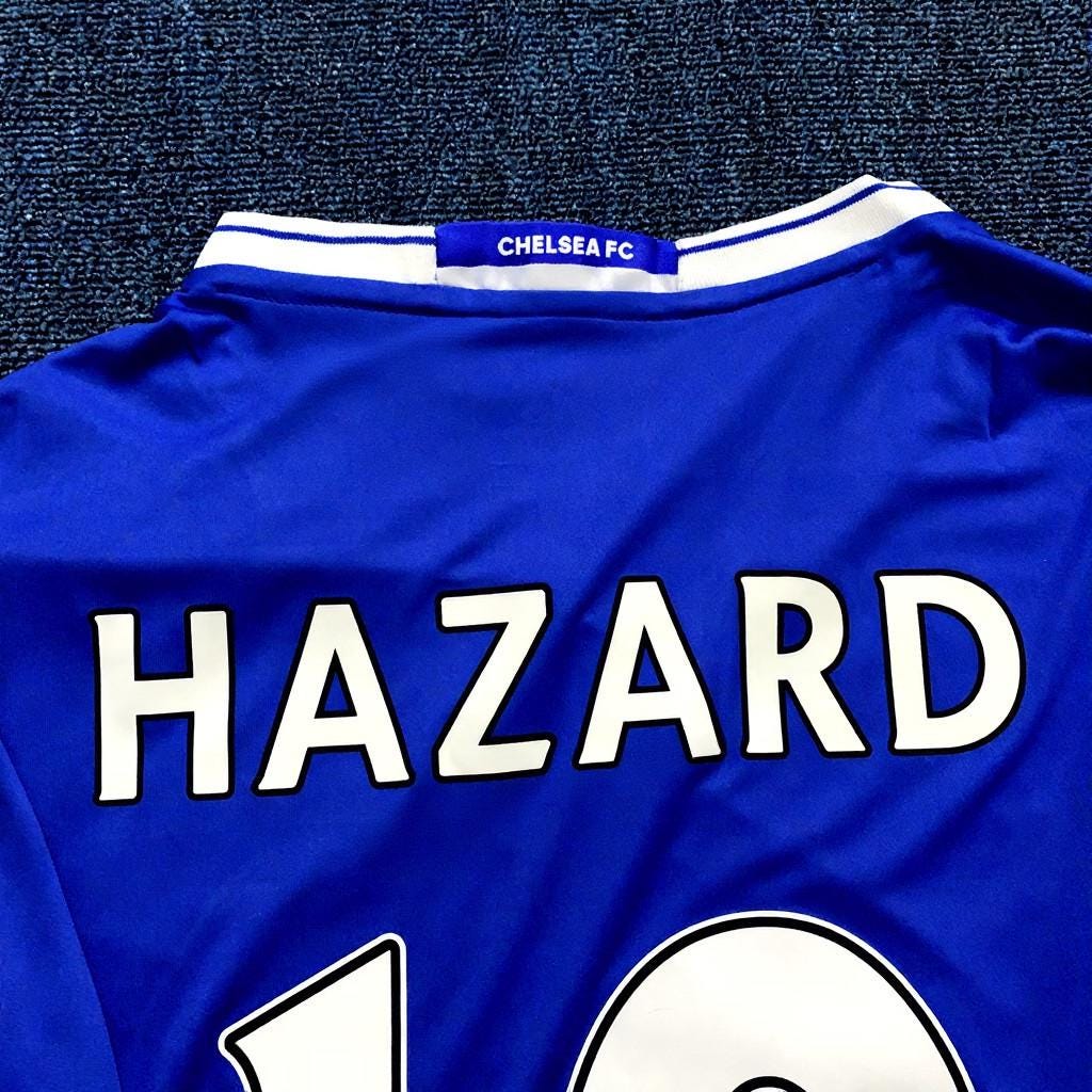 Eden Hazard SIGNED - Chelsea 16/17 Home Jersey/Shirt - PRINTED AUTOGRAPH