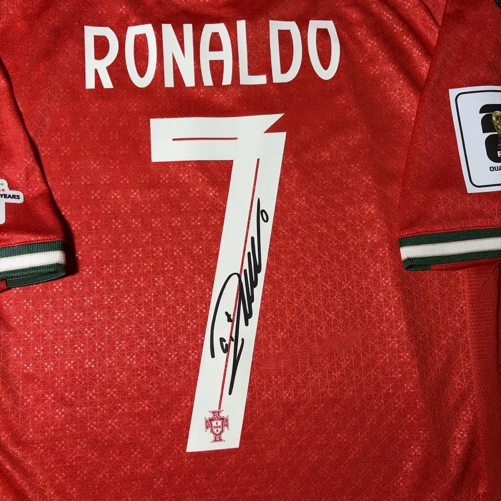 C. Ronaldo Signed - Portugal Wc-Qual 25/26 Home Jersey/Shirt - Printed Autograph