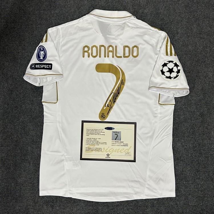 C. Ronaldo Signed - Real Madrid 11/12 Home Jersey/Shirt - Printed Autograph