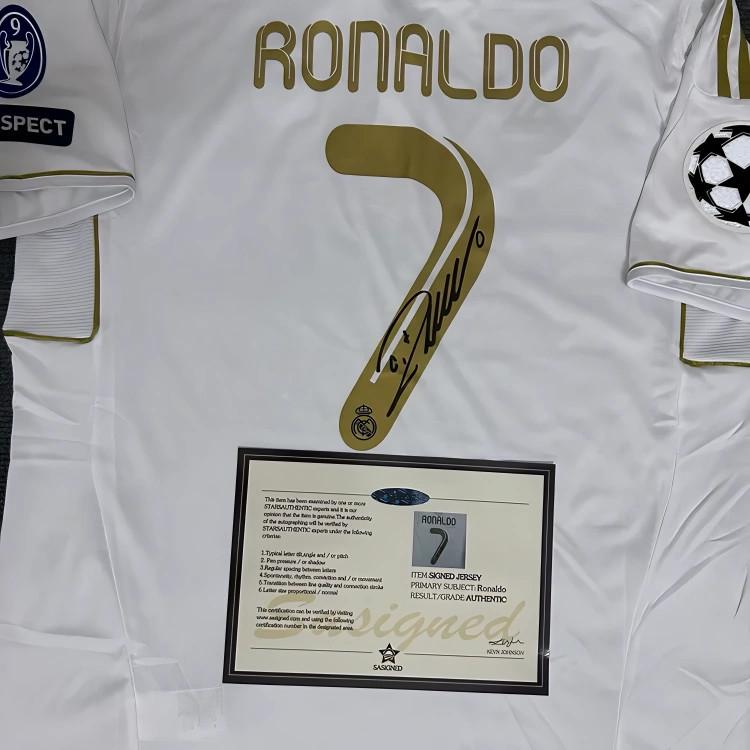 C. Ronaldo Signed - Real Madrid 11/12 Home Jersey/Shirt - Printed Autograph