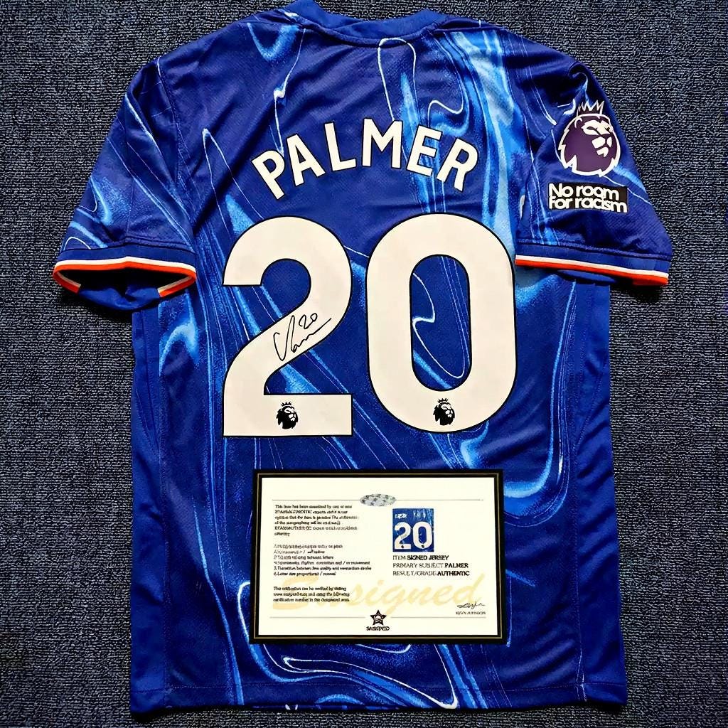 Cole Palmer SIGNED - Chelsea 24/25 Fan Ed. Home Jersey/Shirt - PRINTED AUTOGRAPH