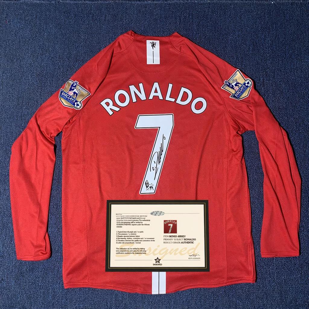 C. Ronaldo Signed - Manchester Un. 07/08 Home Jersey/Shirt - Printed Autograph