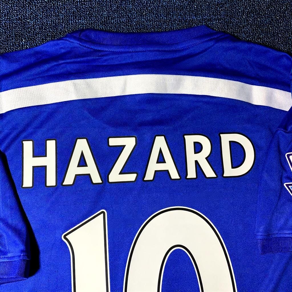Eden Hazard SIGNED - Chelsea 14/15 Home Jersey/Shirt - PRINTED AUTOGRAPH