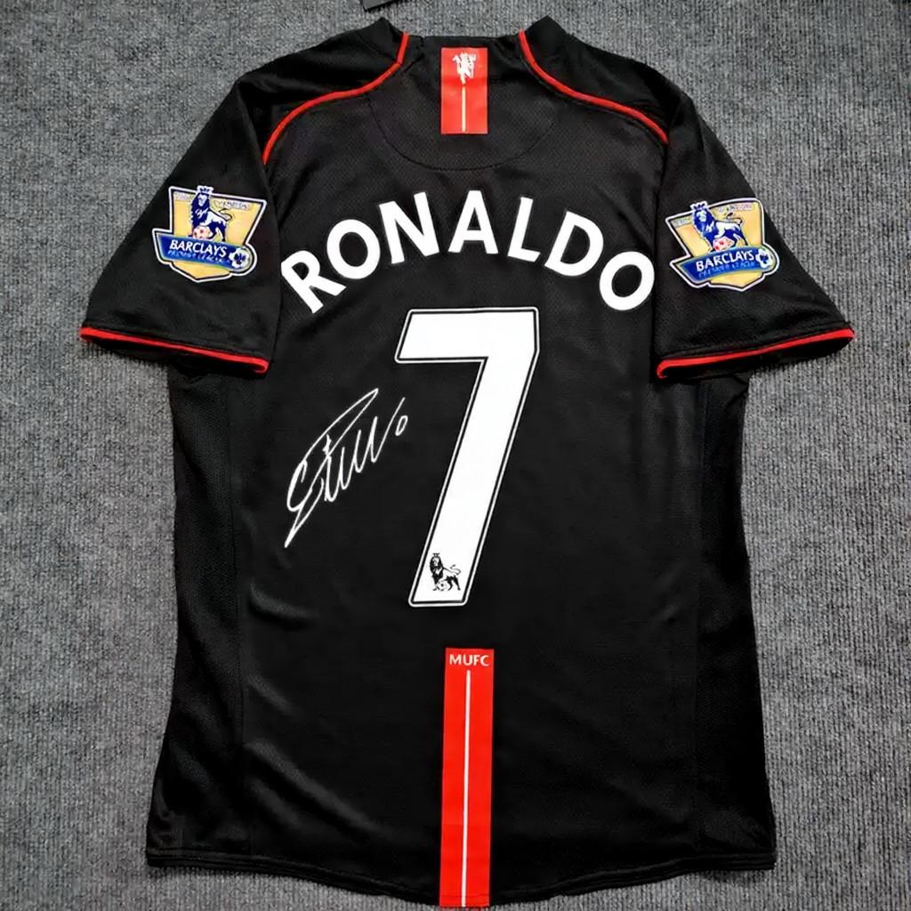 C. Ronaldo Signed - Manchester Un. 07/08 H&A Jersey/Shirt - Printed Autograph