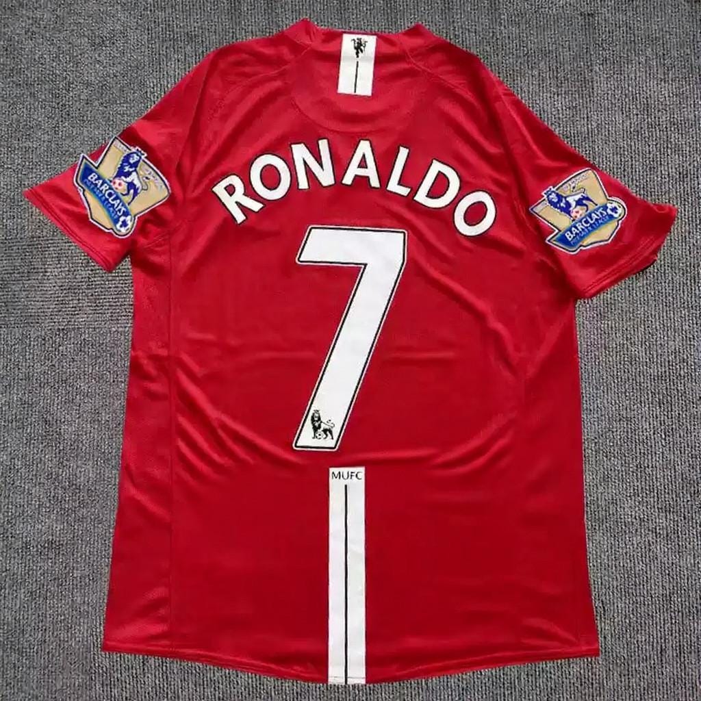 C. Ronaldo Signed - Manchester Un. 07/08 H&A Jersey/Shirt - Printed Autograph