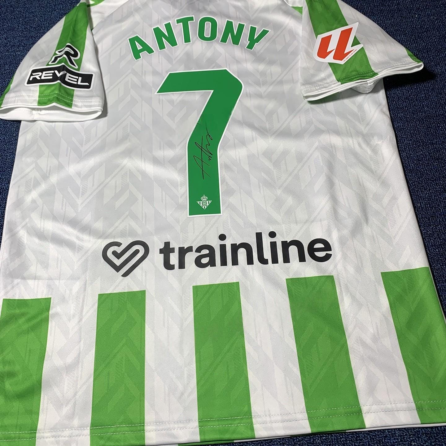 Antony SIGNED - Real Betis 24/25 Home Jersey/Shirt - PRINTED AUTOGRAPH