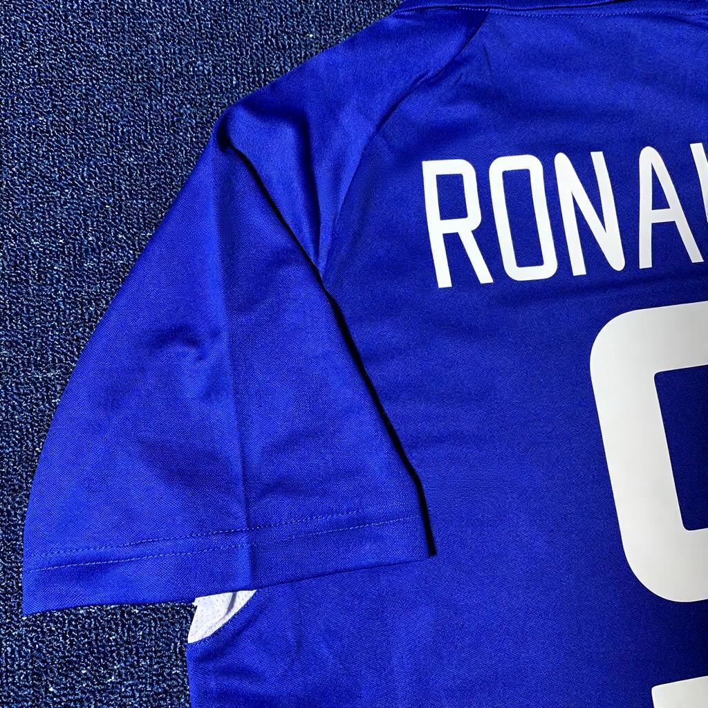 Ronaldo SIGNED - Brazil 2002 Away Jersey/Shirt - PRINTED AUTOGRAPH