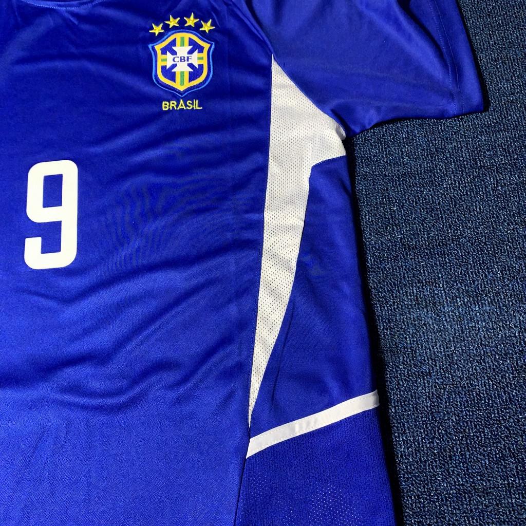 Ronaldo SIGNED - Brazil 2002 Away Jersey/Shirt - PRINTED AUTOGRAPH