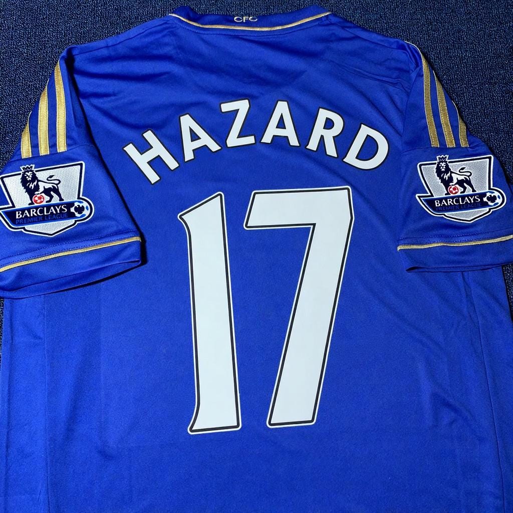 Eden Hazard SIGNED - Chelsea 12/13 Home Jersey/Shirt - PRINTED AUTOGRAPH
