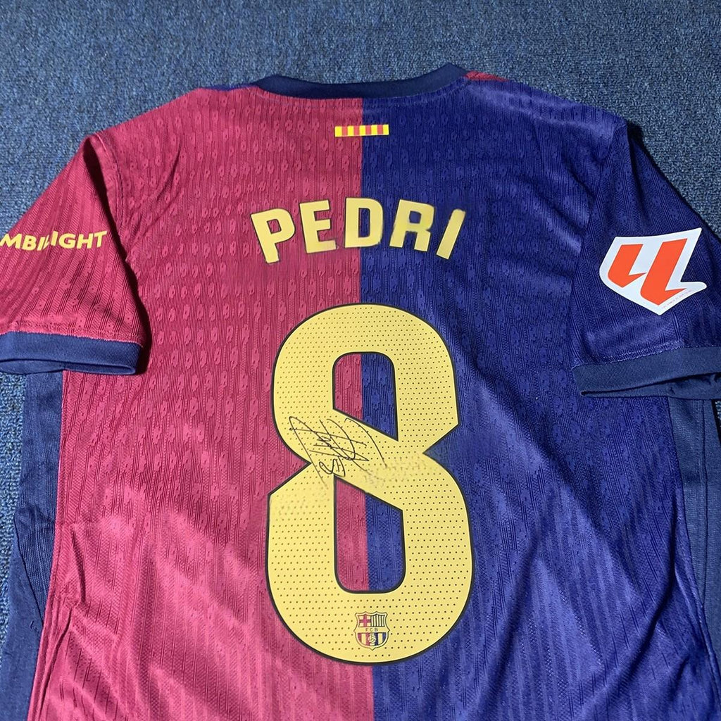 Pedri SIGNED - Barcelona 24/25 Home Jersey/Shirt - PRINTED AUTOGRAPH