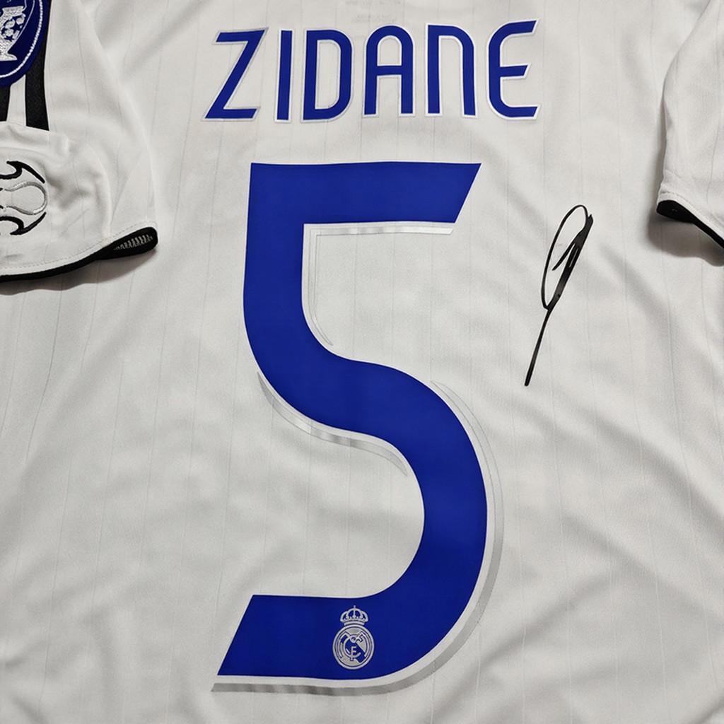 Zinedine Zidane SIGNED - Real Madrid 06/07 Home Jersey/Shirt - PRINTED AUTOGRAPH