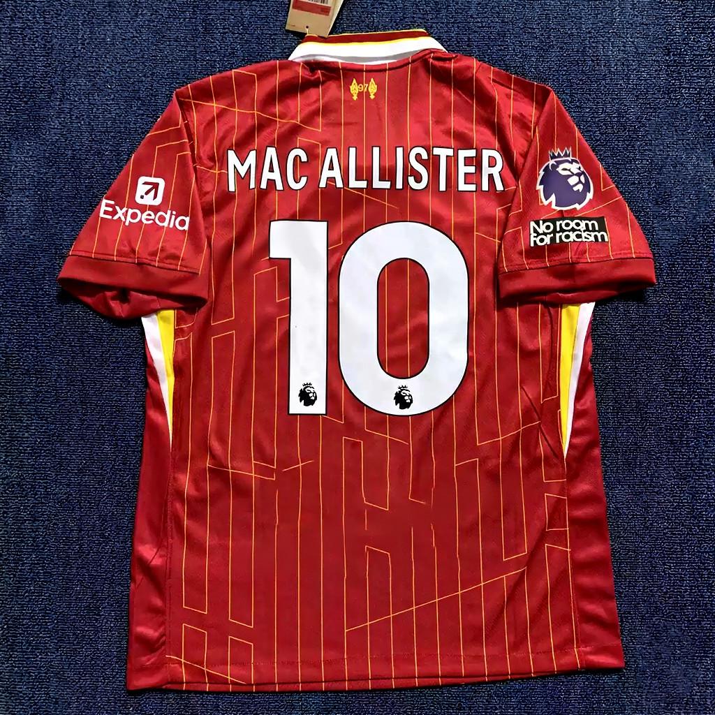A. Mac Allister Signed - Liverpool 24/25 Home Jersey/Shirt - Printed Autograph