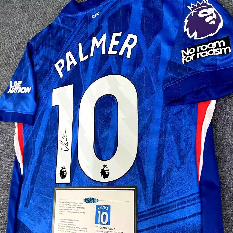 Cole Palmer SIGNED - Chelsea 24/25 Home Jersey/Shirt - PRINTED AUTOGRAPH
