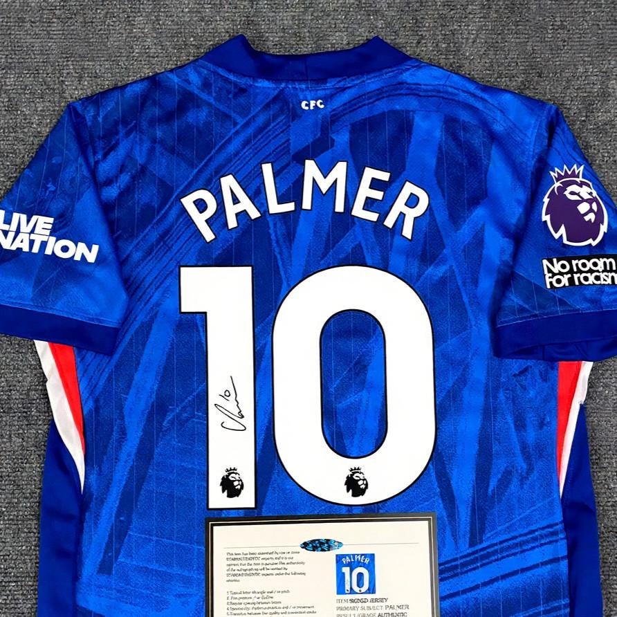 Cole Palmer SIGNED - Chelsea 24/25 Home Jersey/Shirt - PRINTED AUTOGRAPH