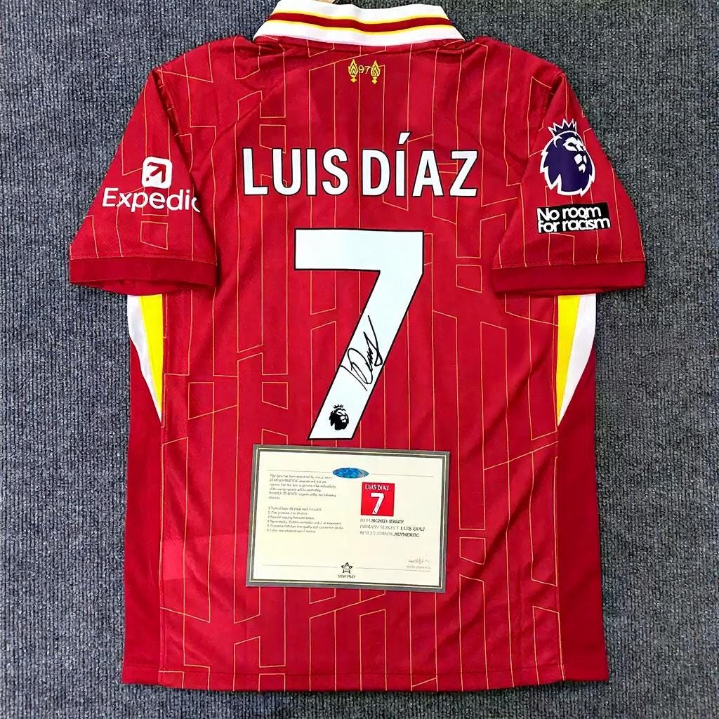 Luis Díaz SIGNED - Liverpool 24/25 Home Jersey/Shirt - PRINTED AUTOGRAPH
